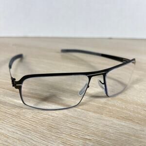 NWOT ic! Berlin Model Schwaegalp Graphite Eyeglasses Frames Only 56-18-145